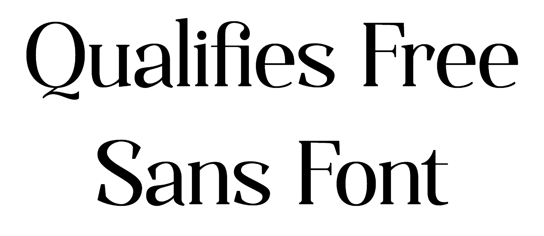 Qualifies Free Sans Font Download