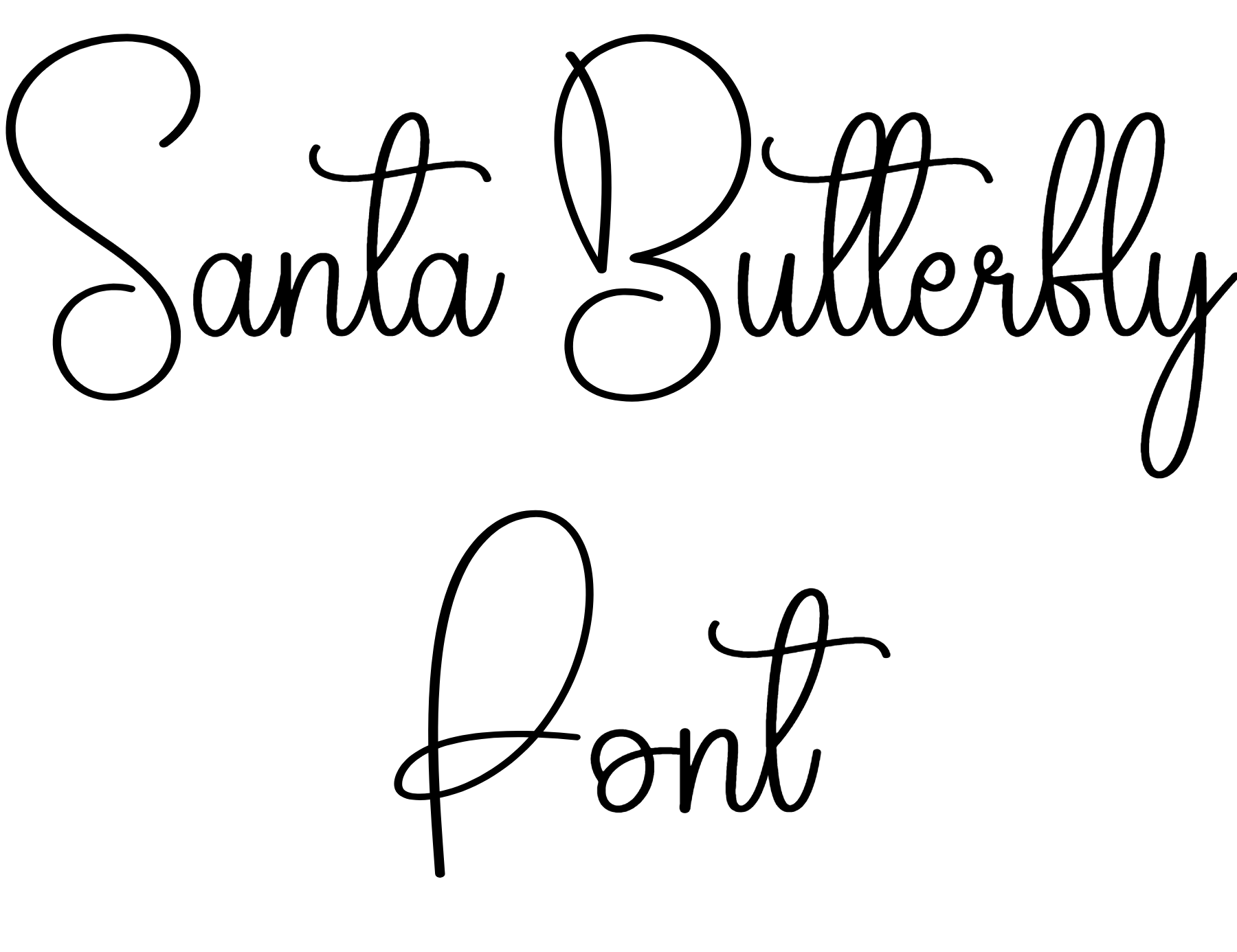 Santa Butterfly Font Download