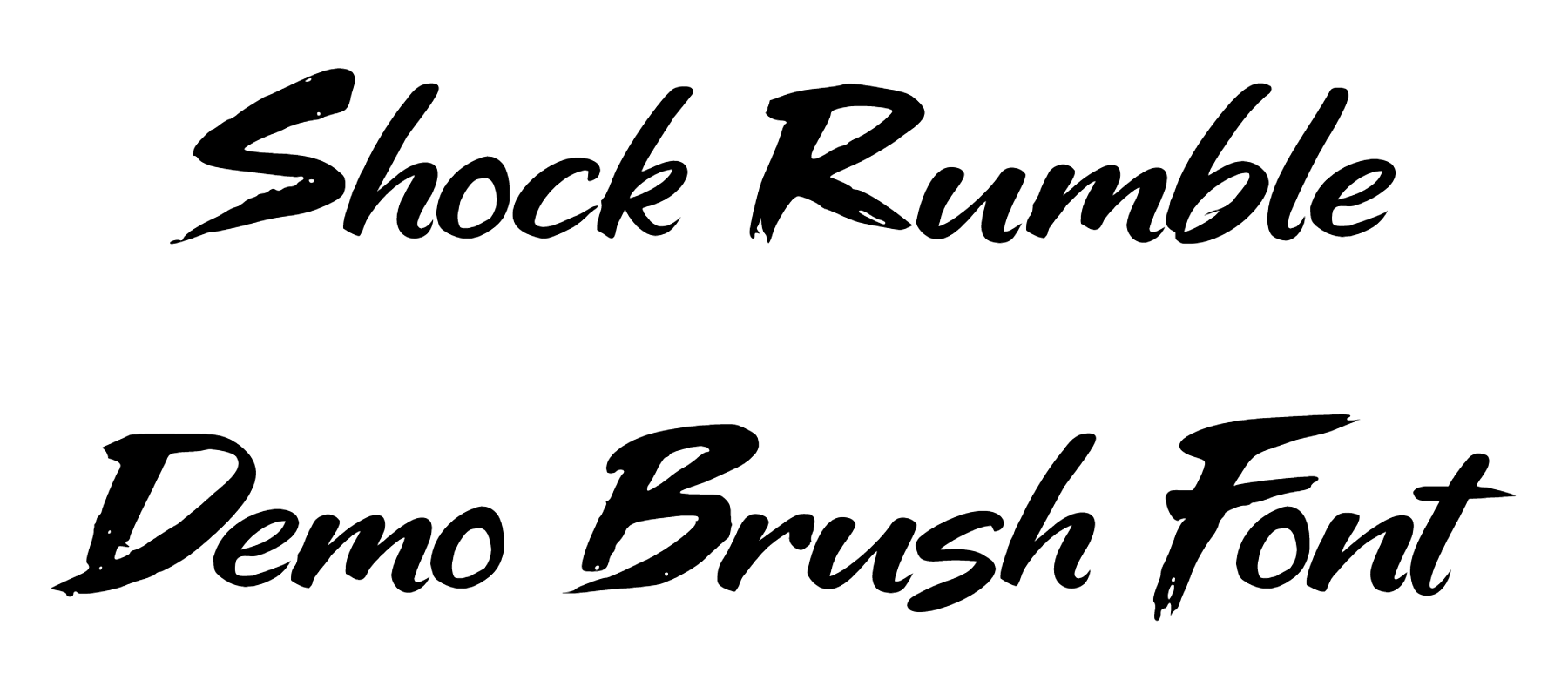 Shock Rumble Demo Brush Font Download