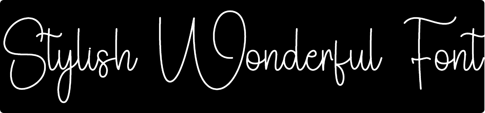 Stylish Wonderful Font Download