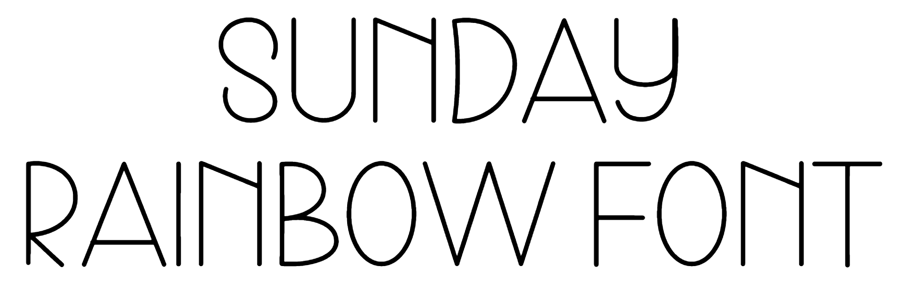Sunday Rainbow Font Download