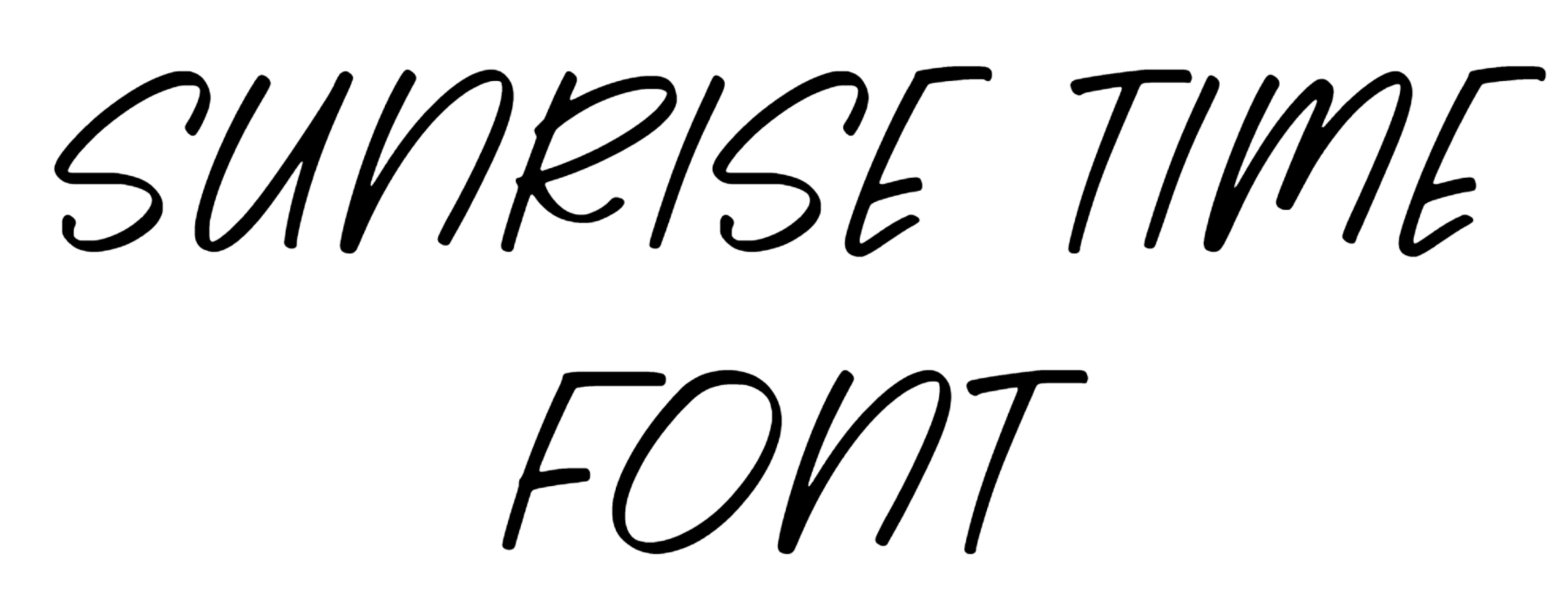 Sunrise Time Font download