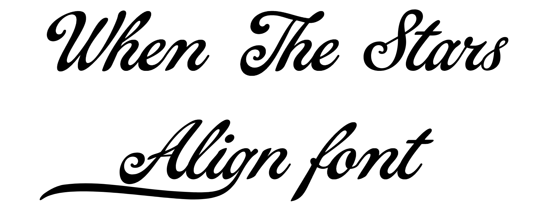 When The Stars Align font download