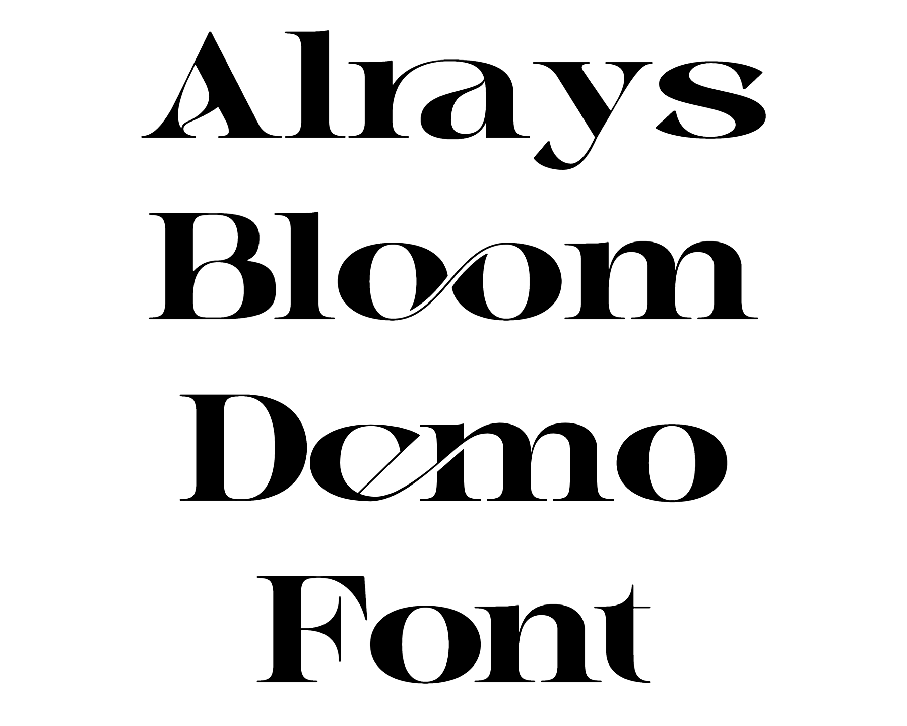 Alrays Bloom Demo Font Download