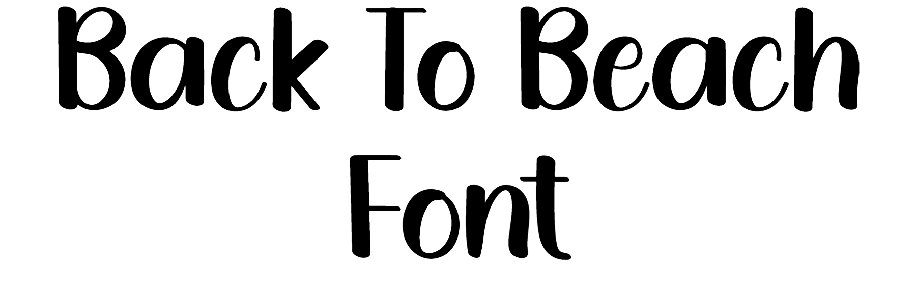Back To Beach Font Download