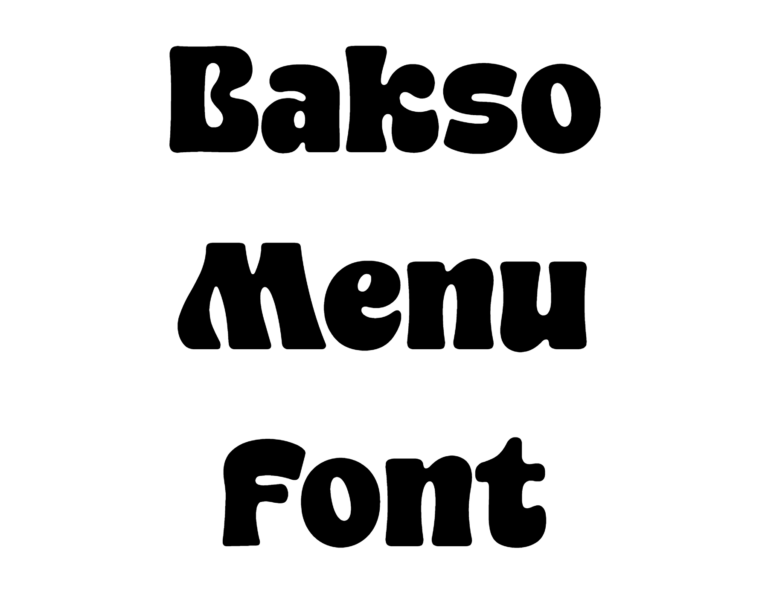 Bakso Menu Font Download