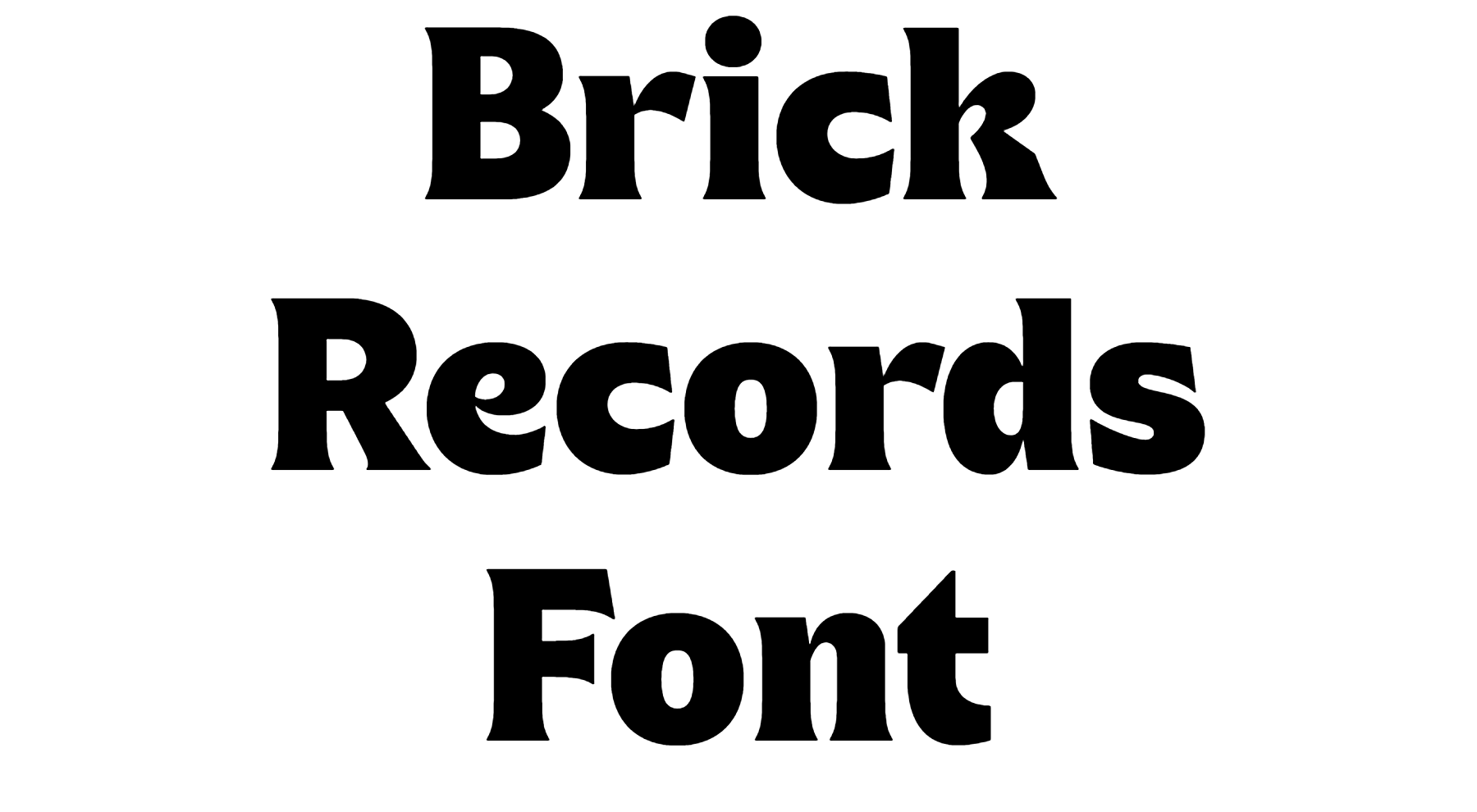 Brick Records Font Download