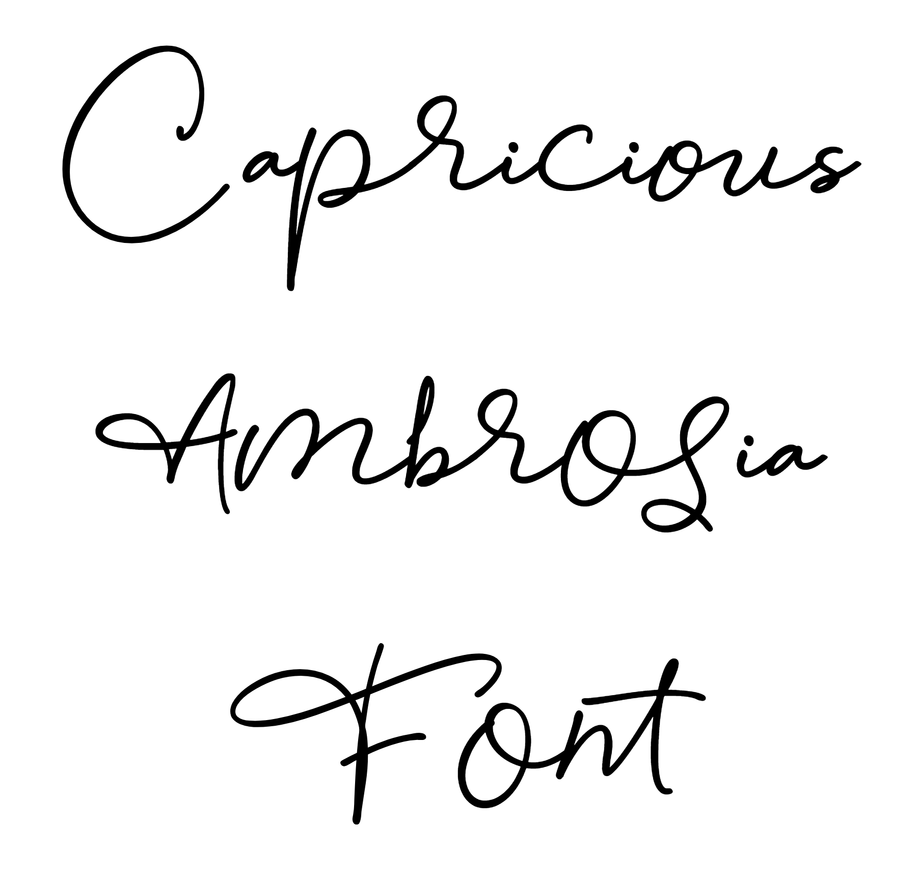 Capricious Ambrosia Font Download