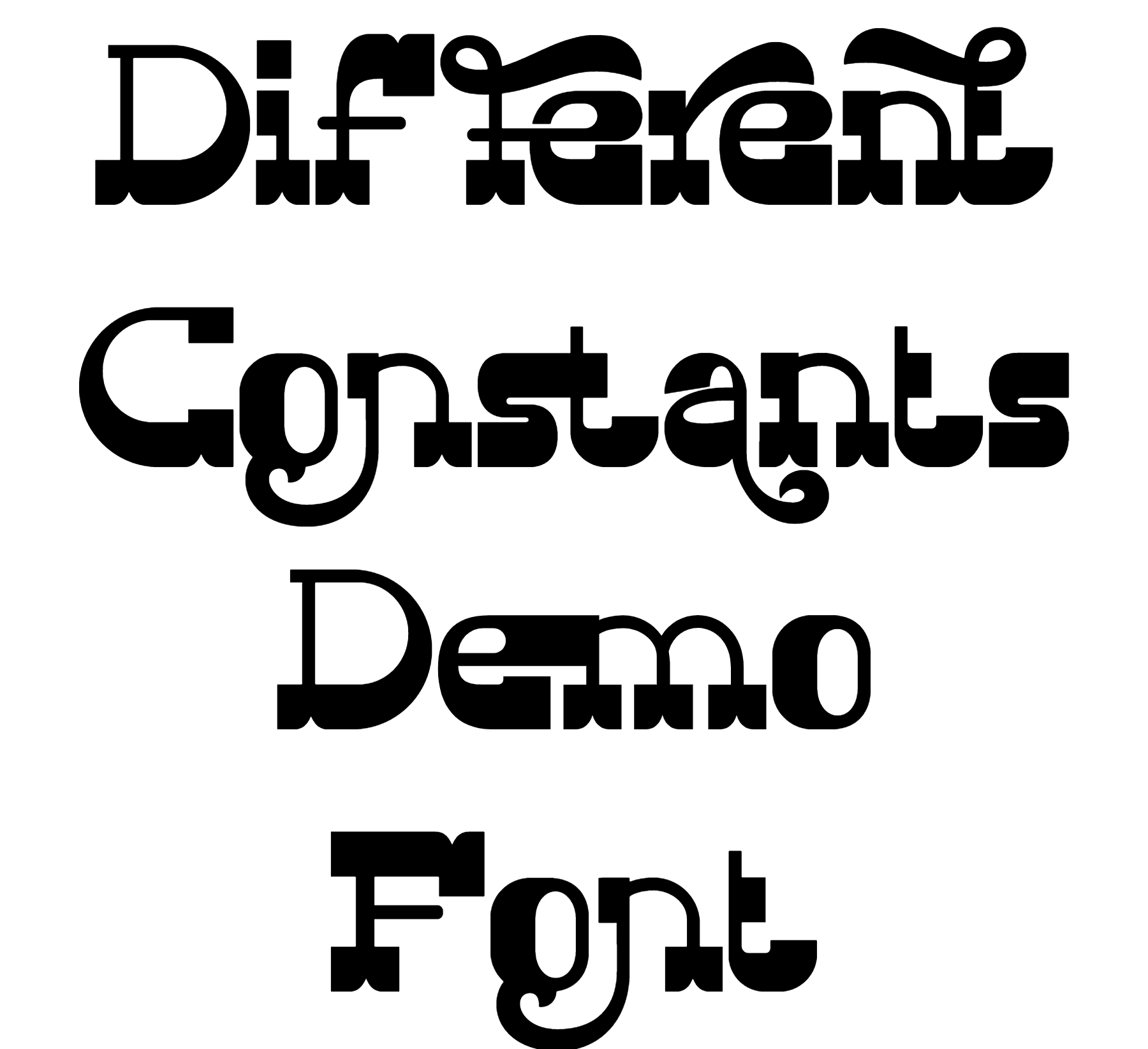 Different Constants Demo Font Download