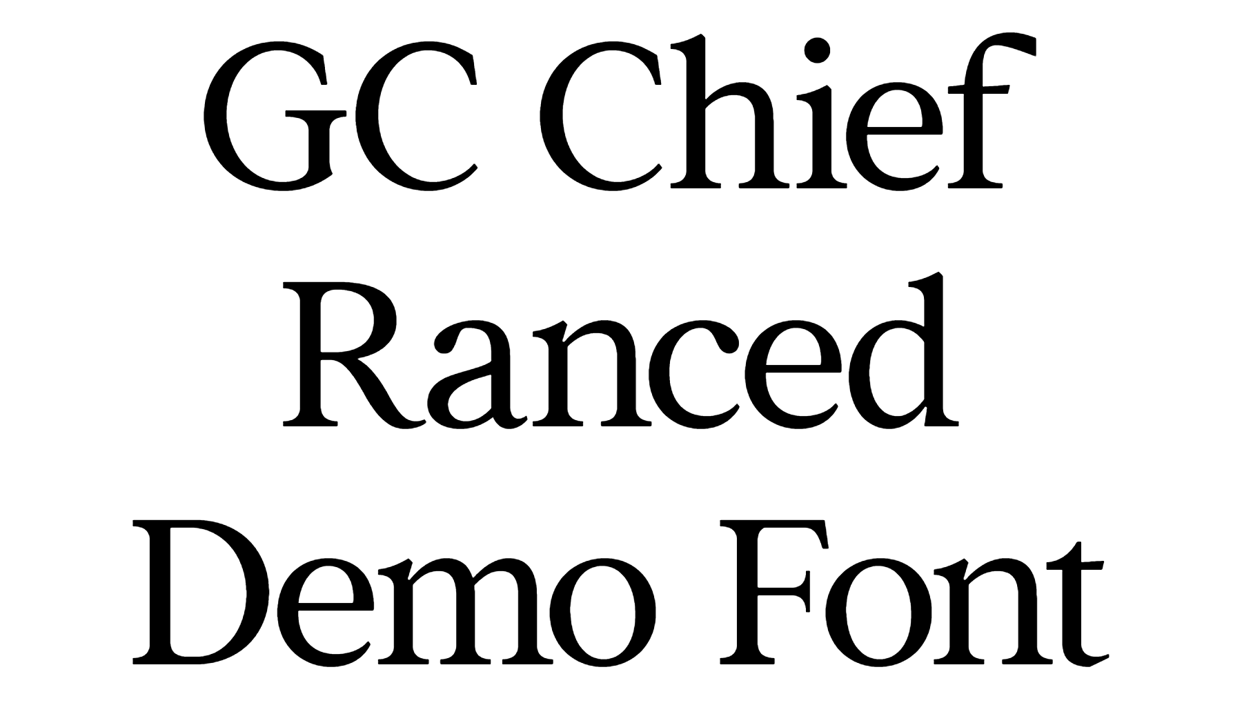 GC Chief Ranced Demo Font Download