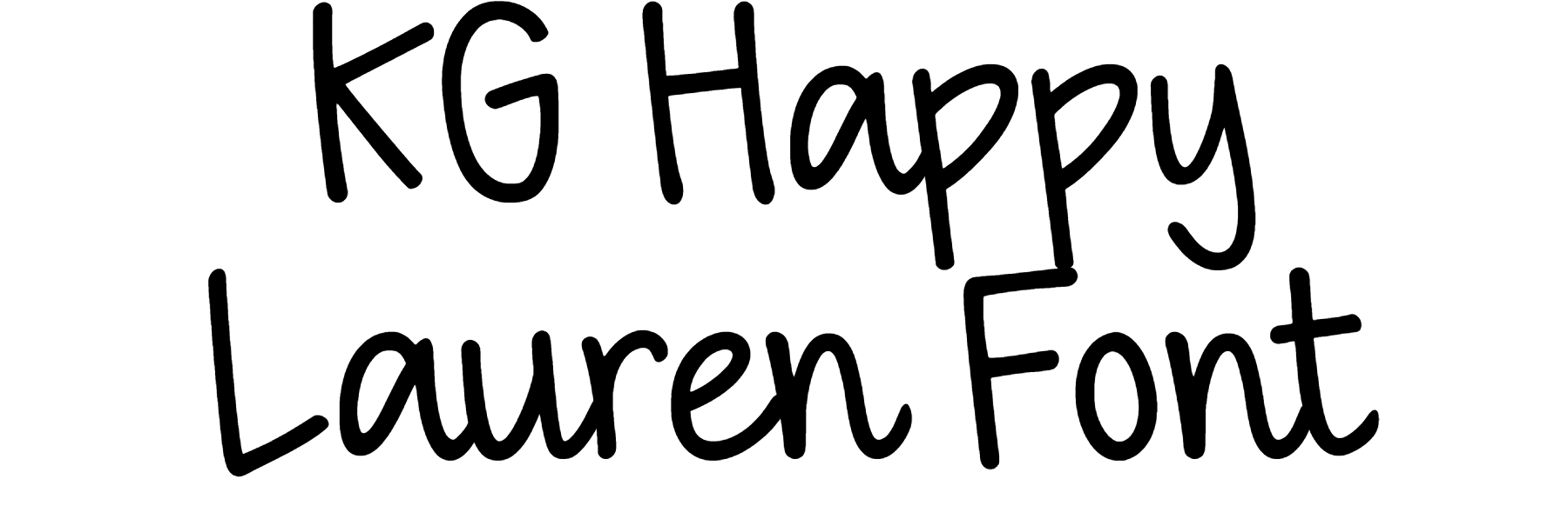 KG Happy Lauren Font Download