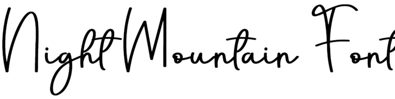 Night Mountain Font Download