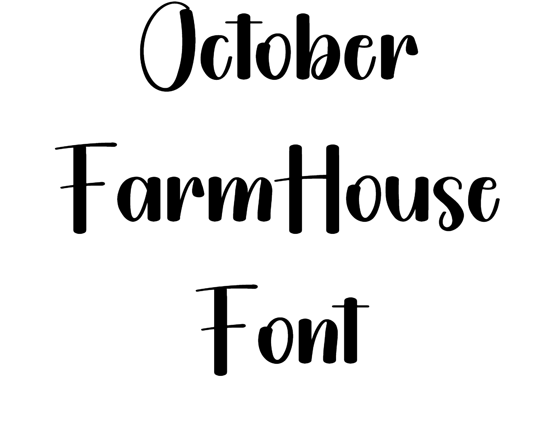 October FarmHouse Font Download
