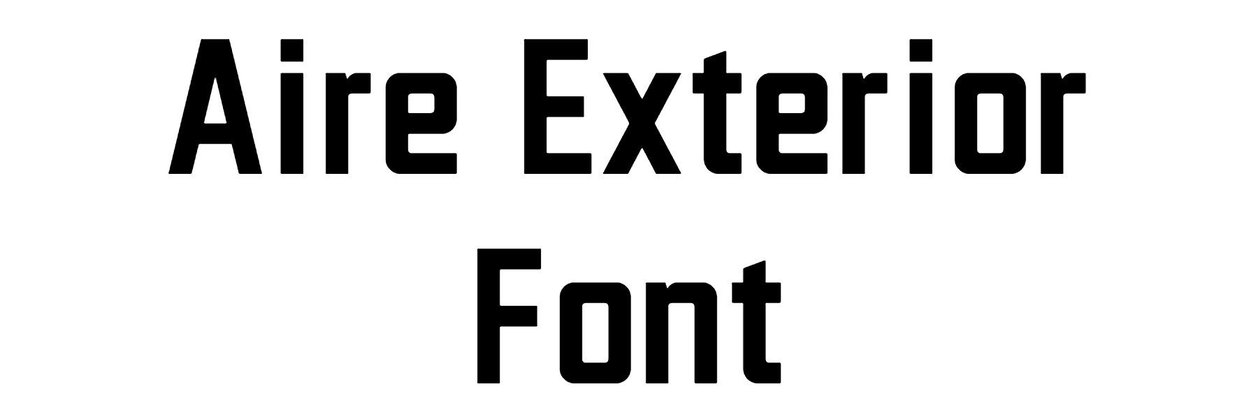 Aire Exterior Font download