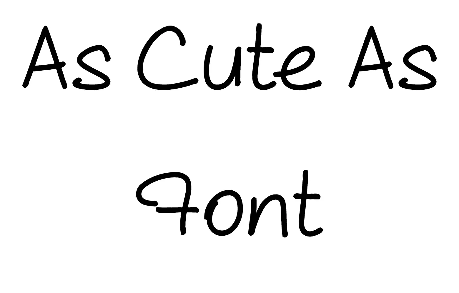 As Cute As Font download