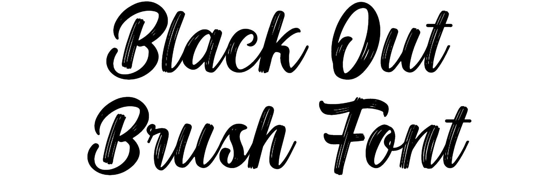 Black Out Brush Font download