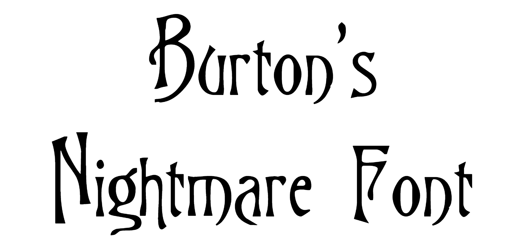 Burton's Nightmare Font Downlaod