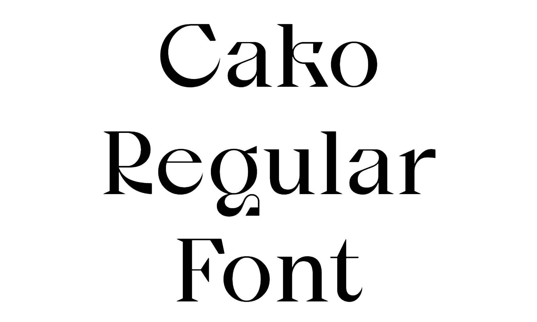 Cako Regular Font Download
