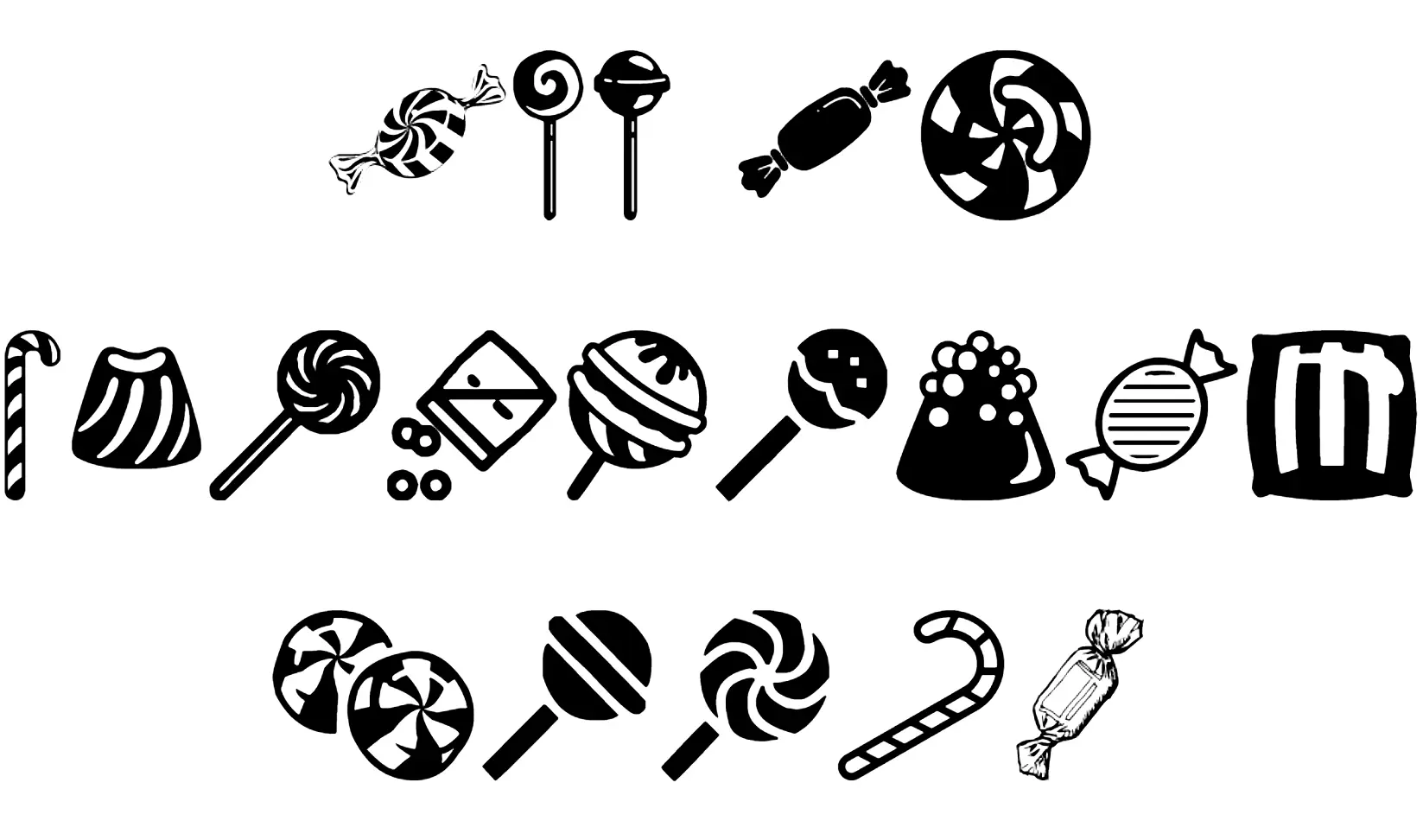 Candy Icons font