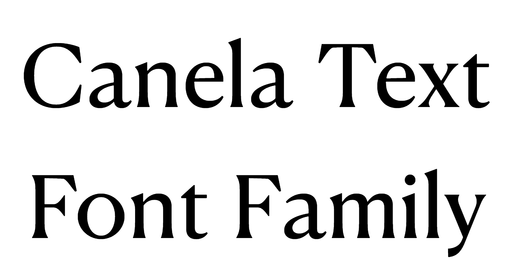 Canela Text Font Family