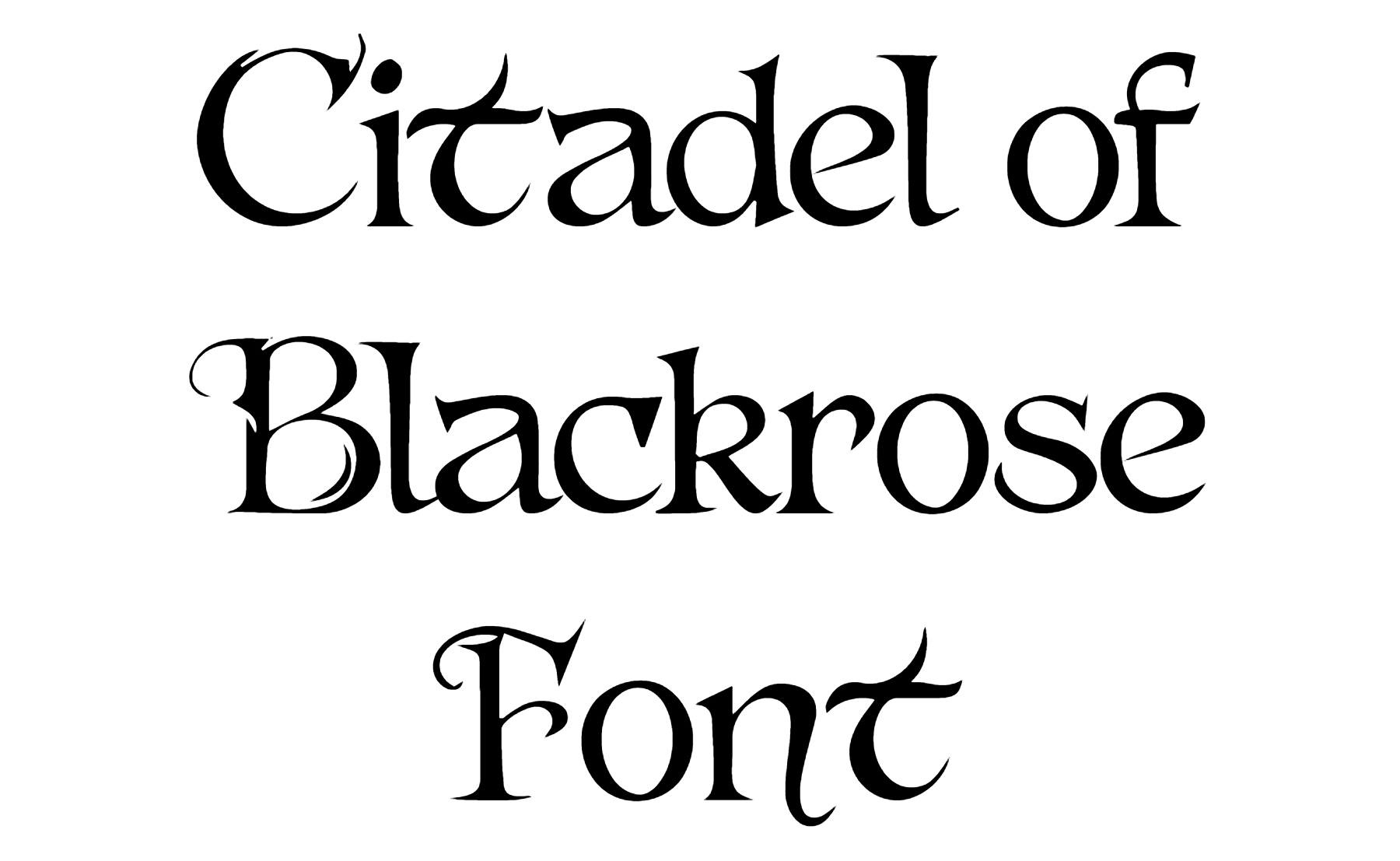 Citadel of Blackrose Font Download