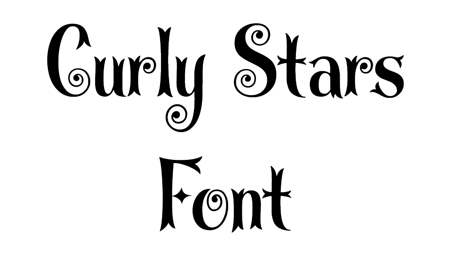 Curly Stars Font download