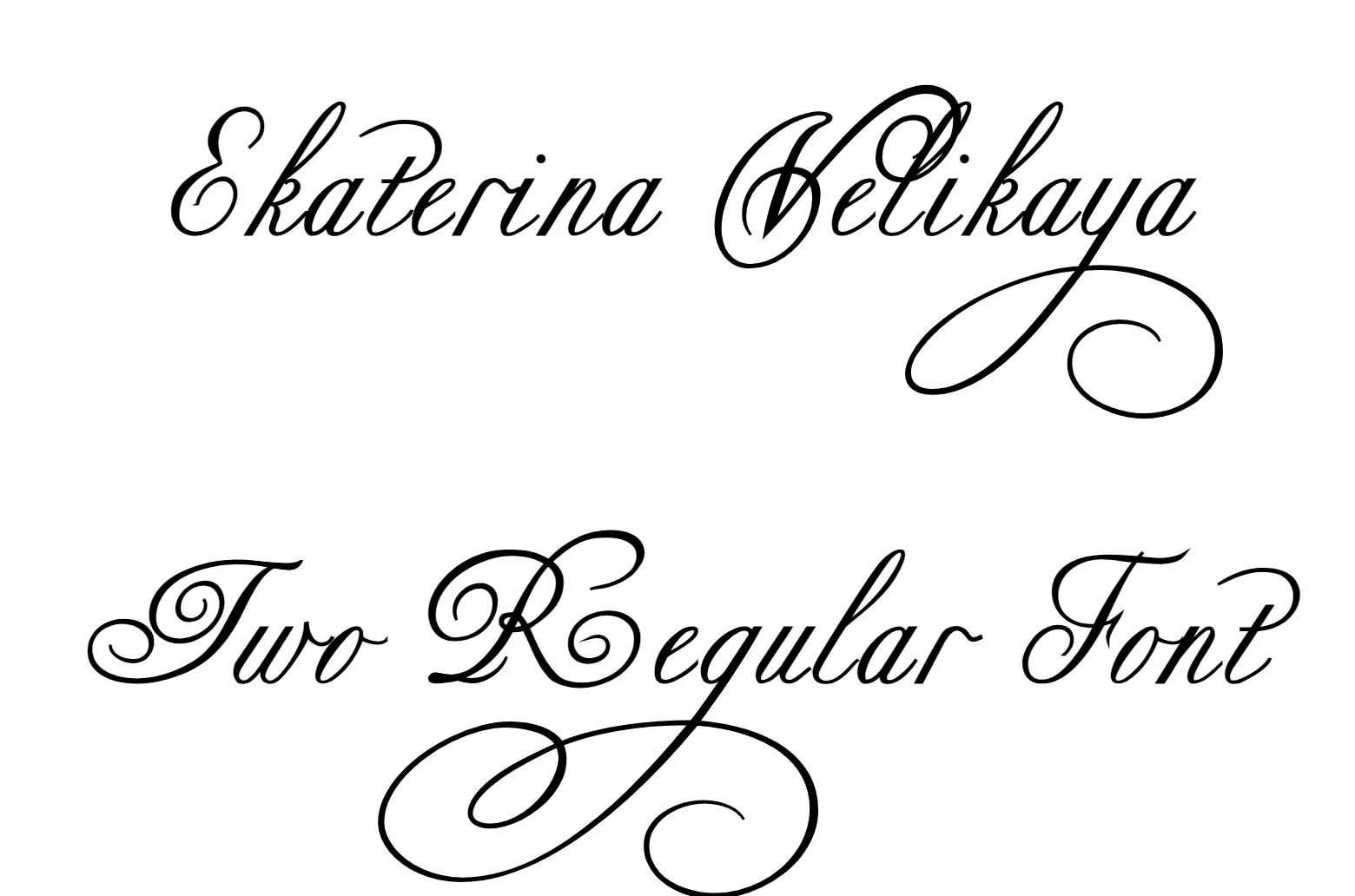 Ekaterina Velikaya Two Regular Font