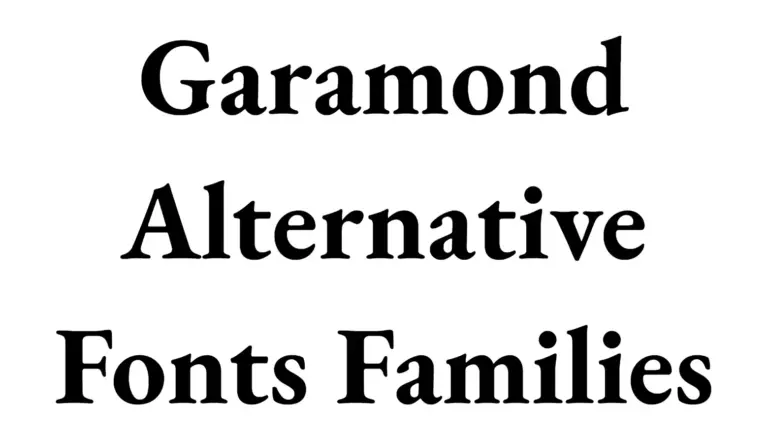 Garamond Alternative Fonts Families download