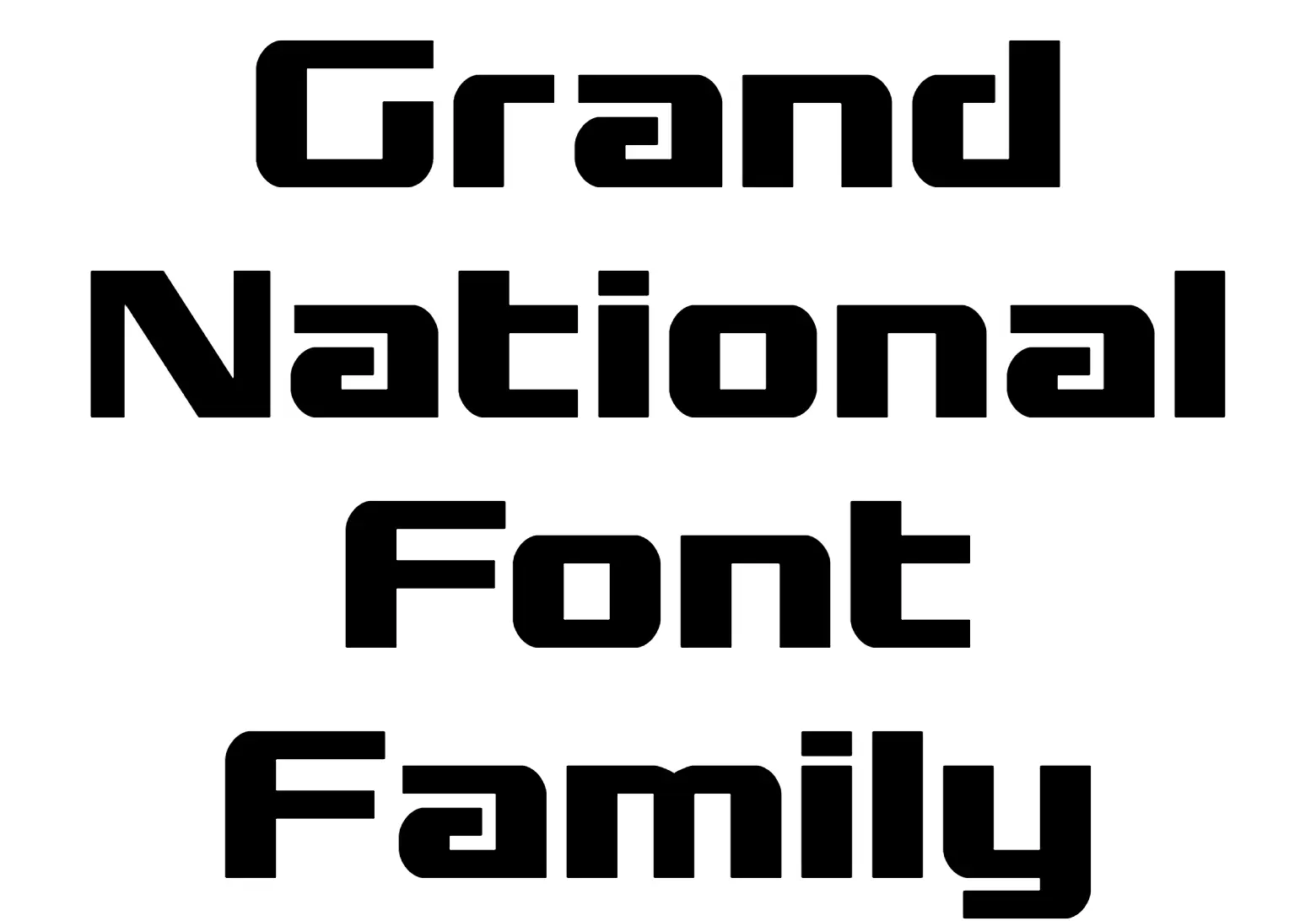 Grand National Font Family