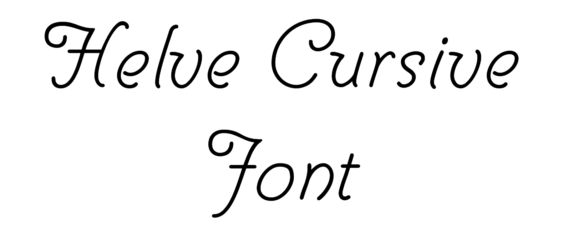 Helve Cursive Font Download