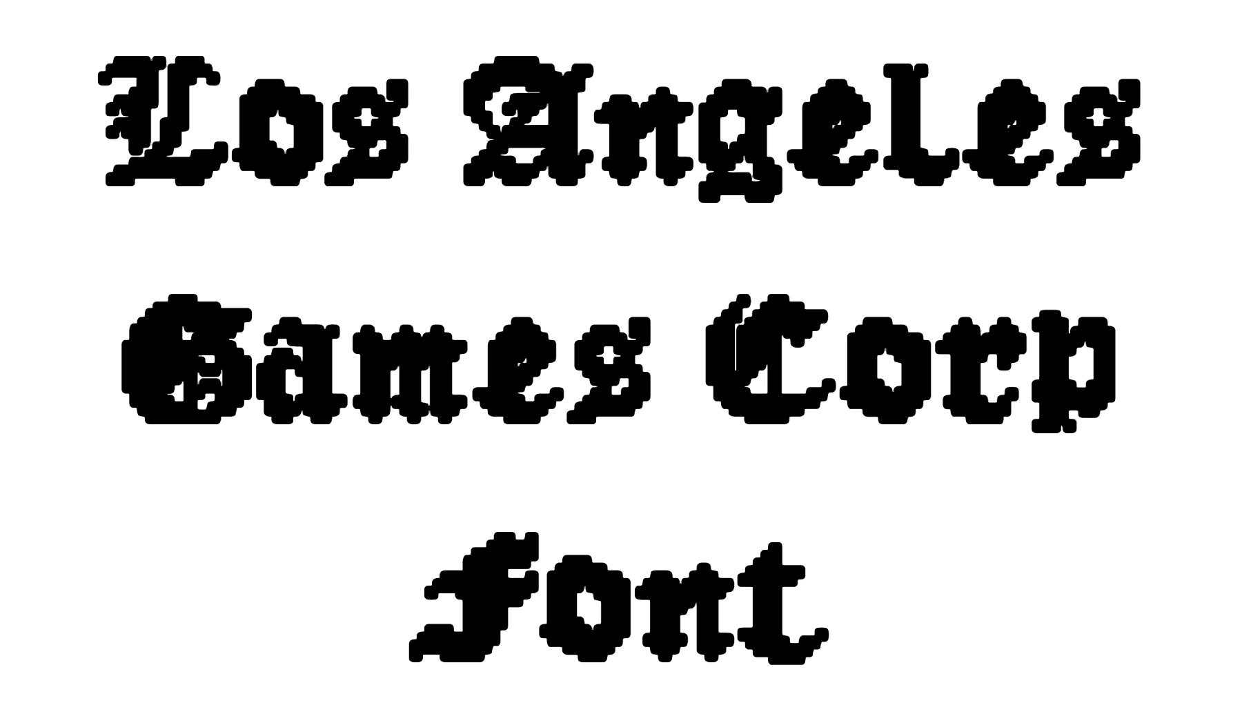 Los Angeles Games Corp Font Download