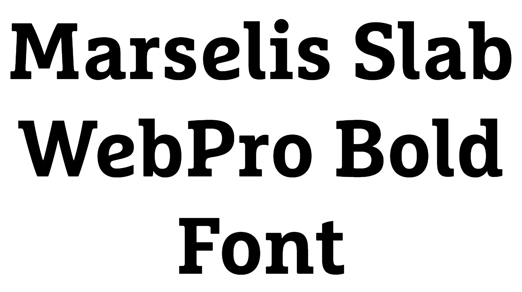 Marselis Slab WebPro Bold Font Download