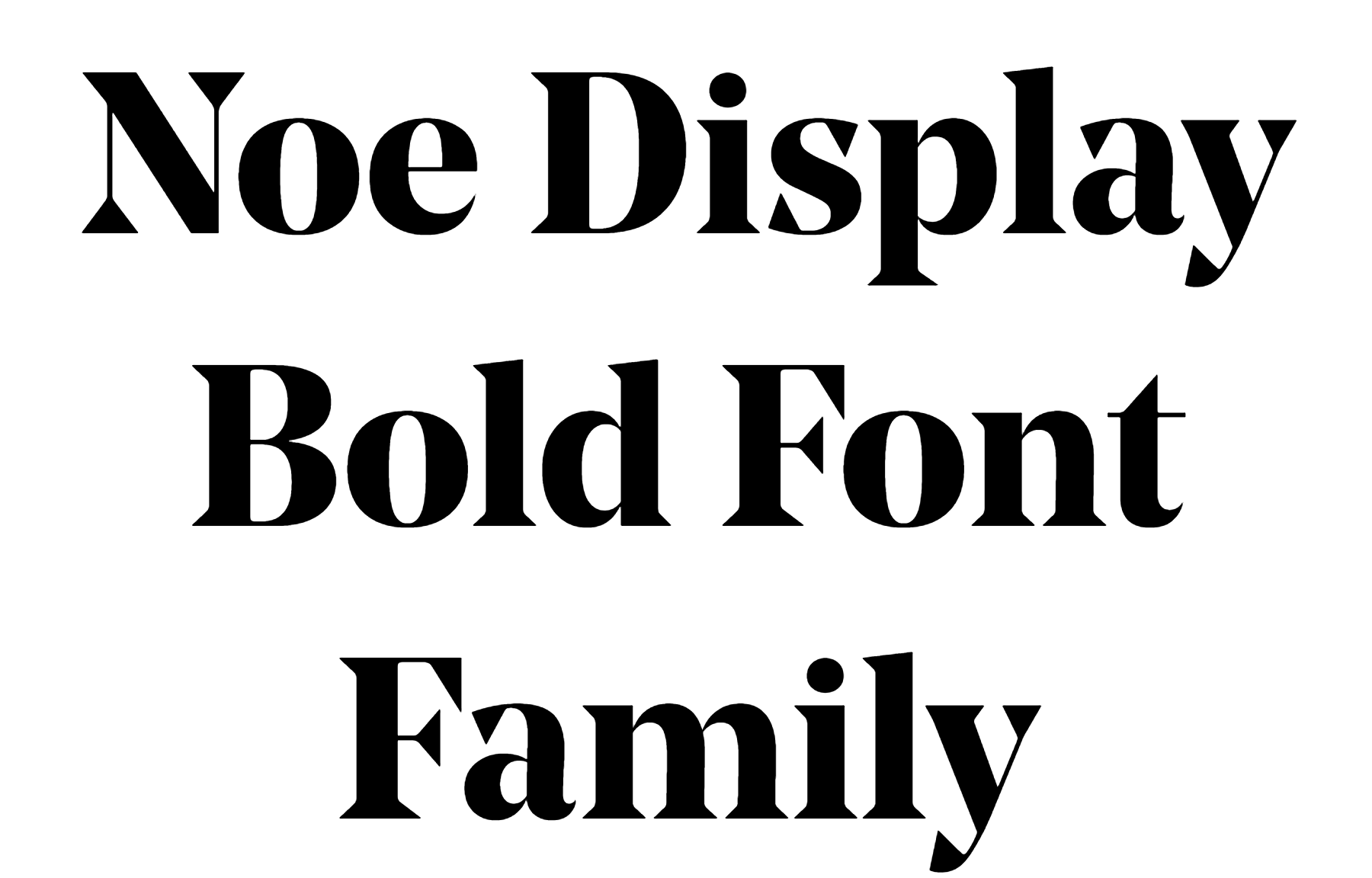 Noe Display Bold Font Family
