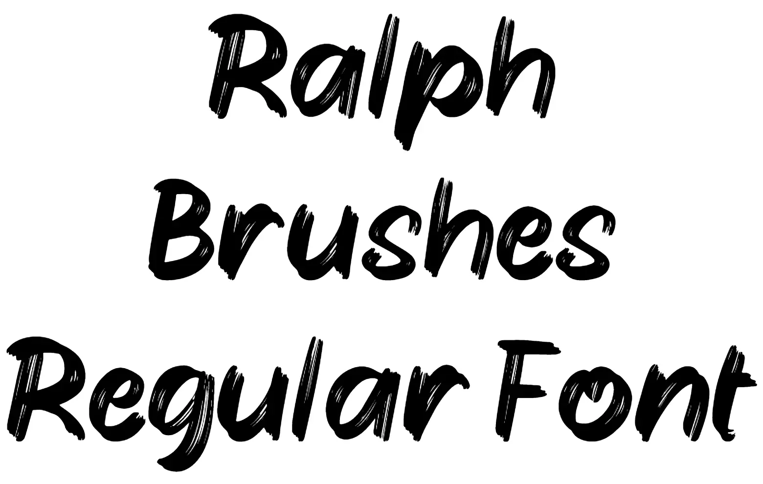 Ralph Brushes Regular Font