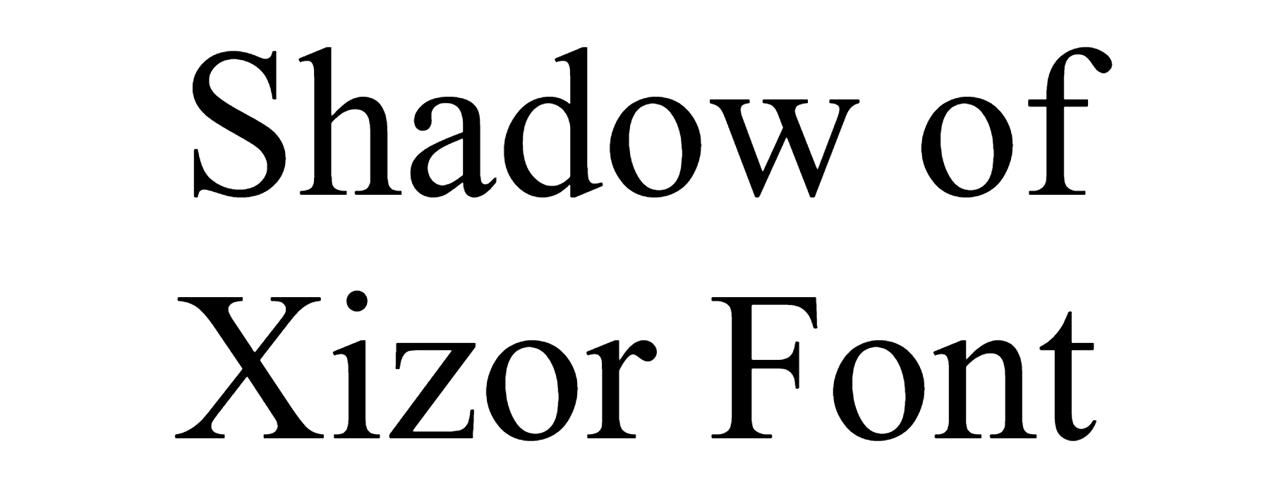 Shadow of Xizor Font Download