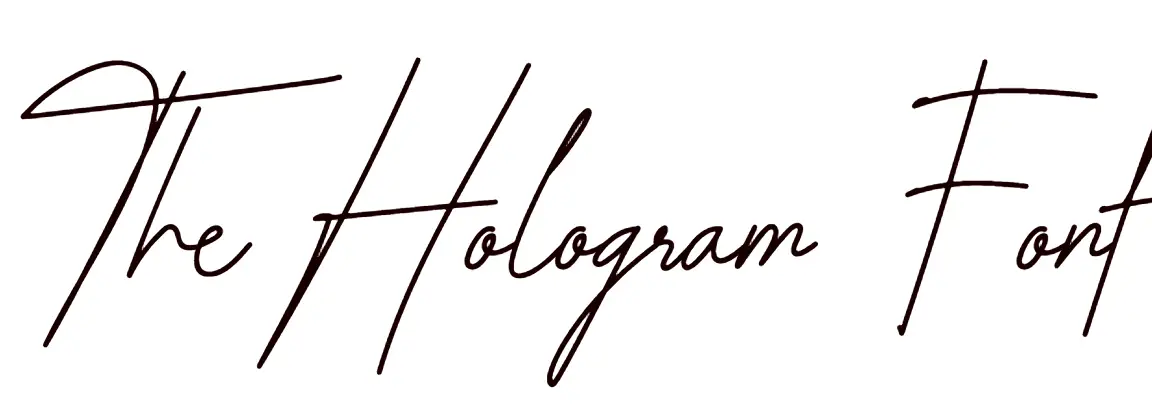 The Hologram Font download