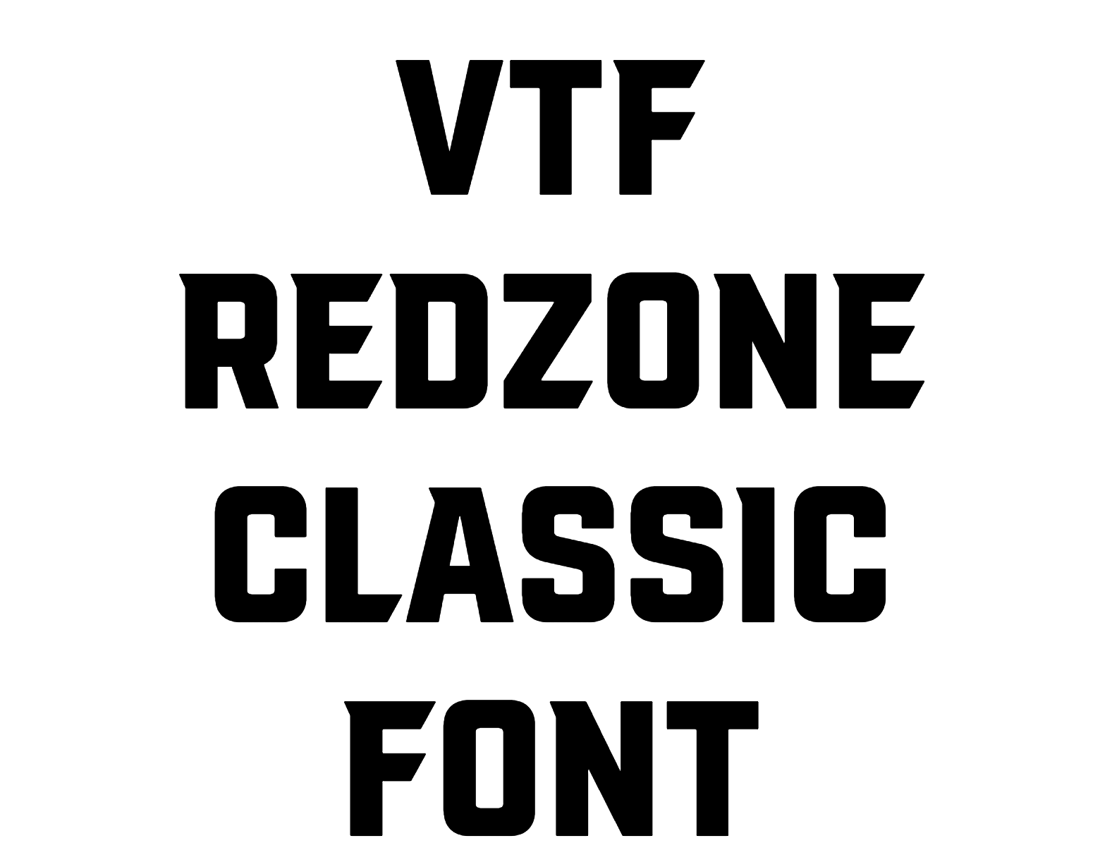 VTF Redzone Classic Font download