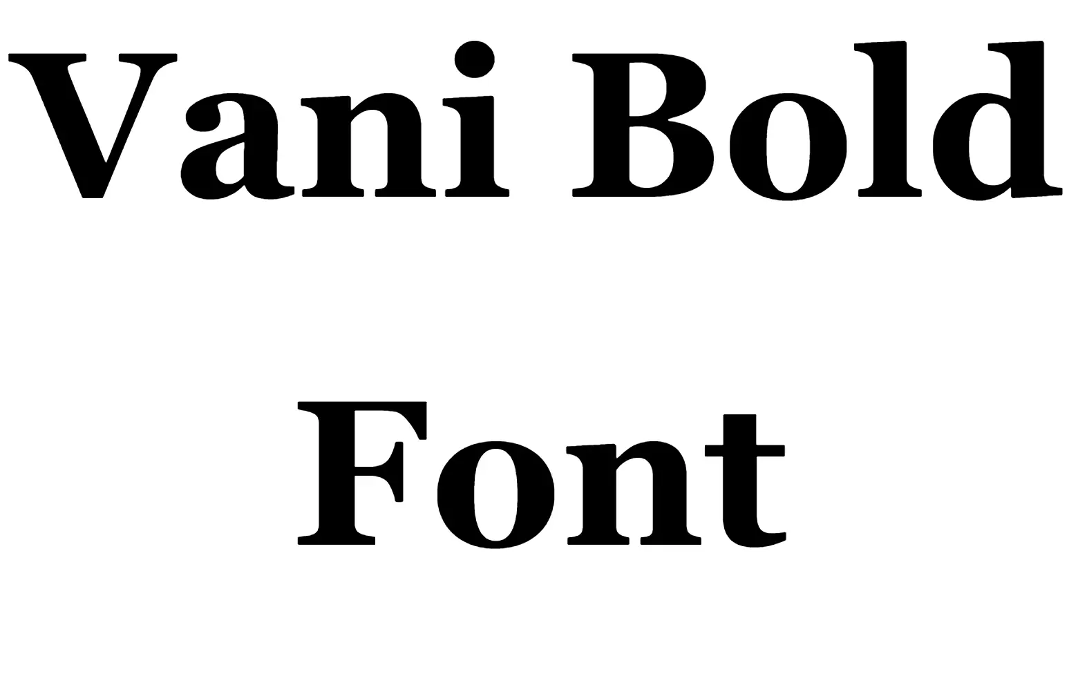 Vani Bold Font download