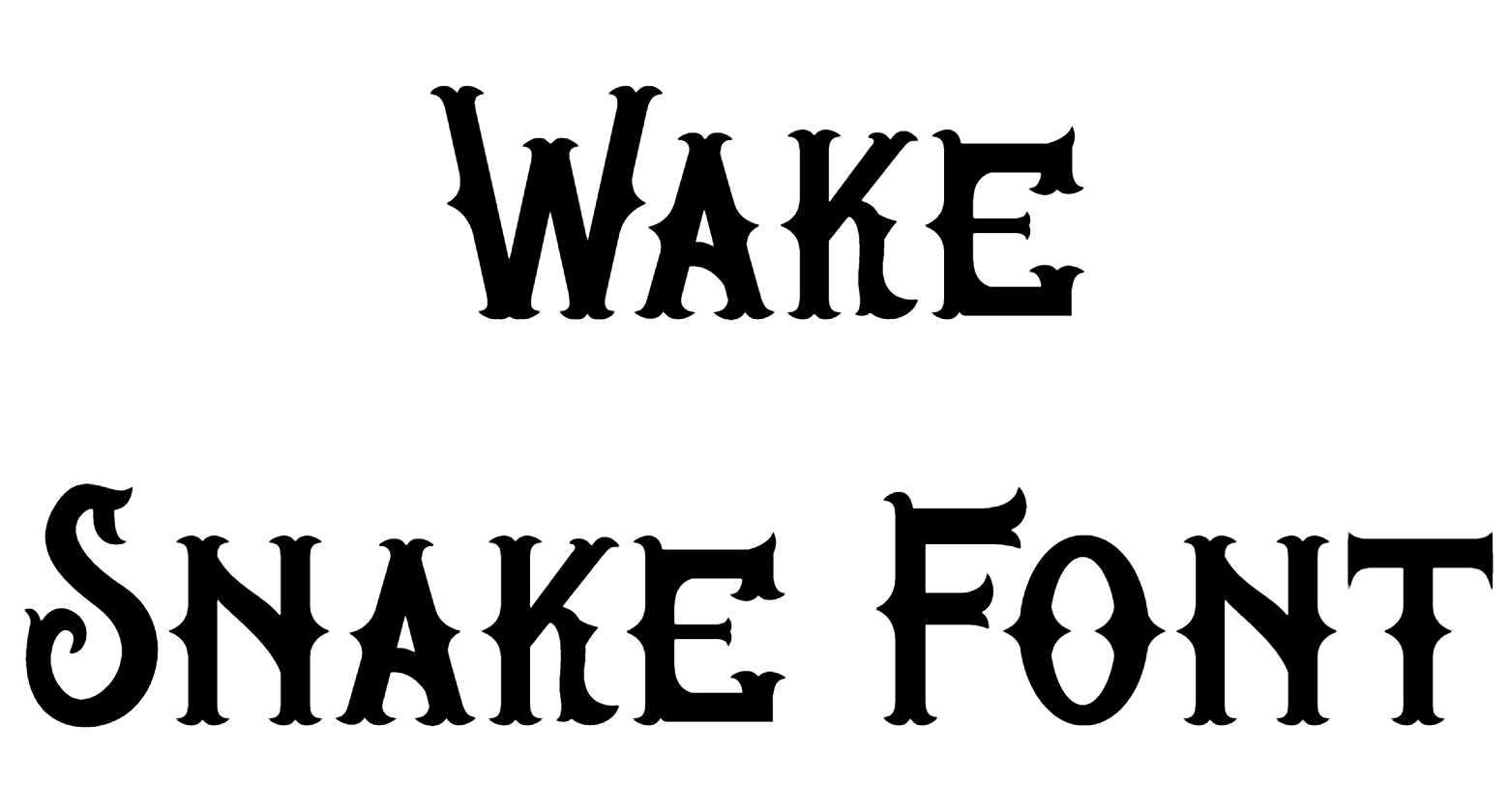 Wake Snake Font download