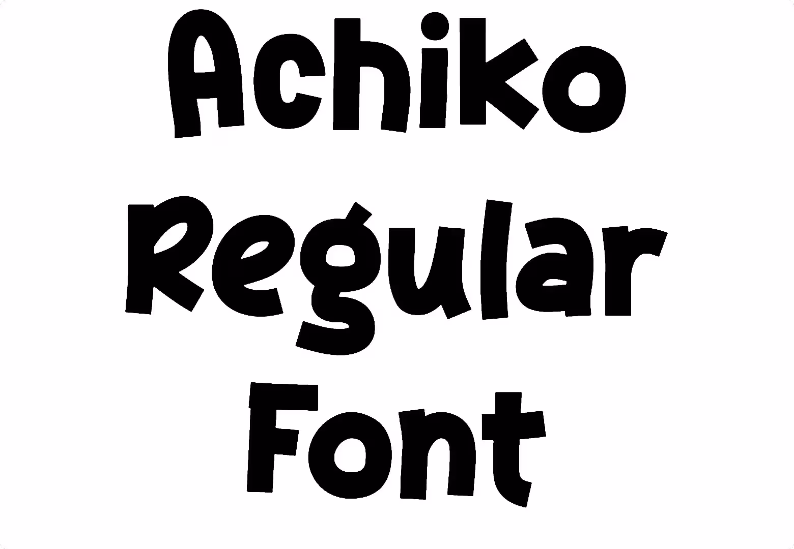 Achiko Regular Font