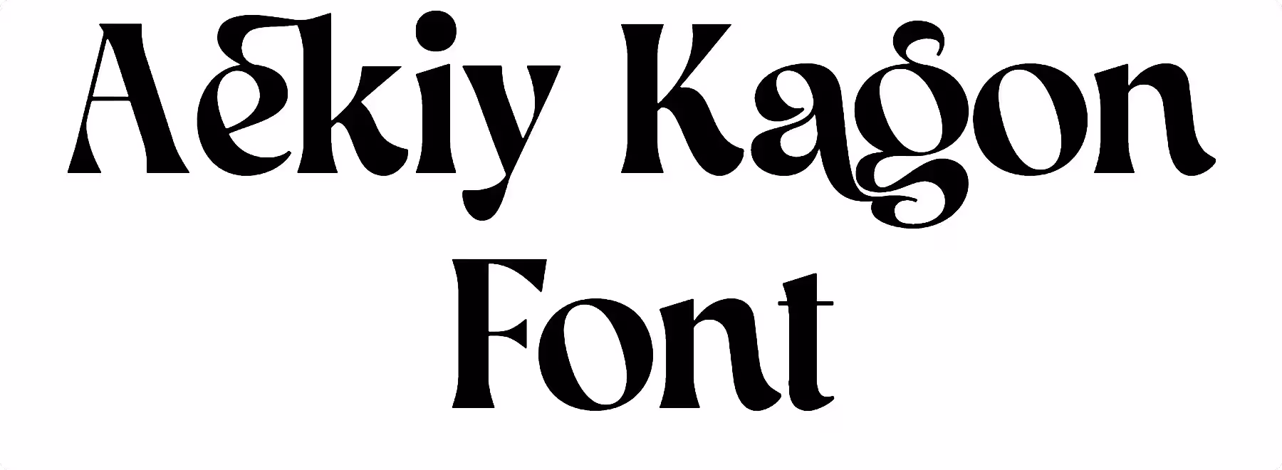Aekiy Kagon Font
