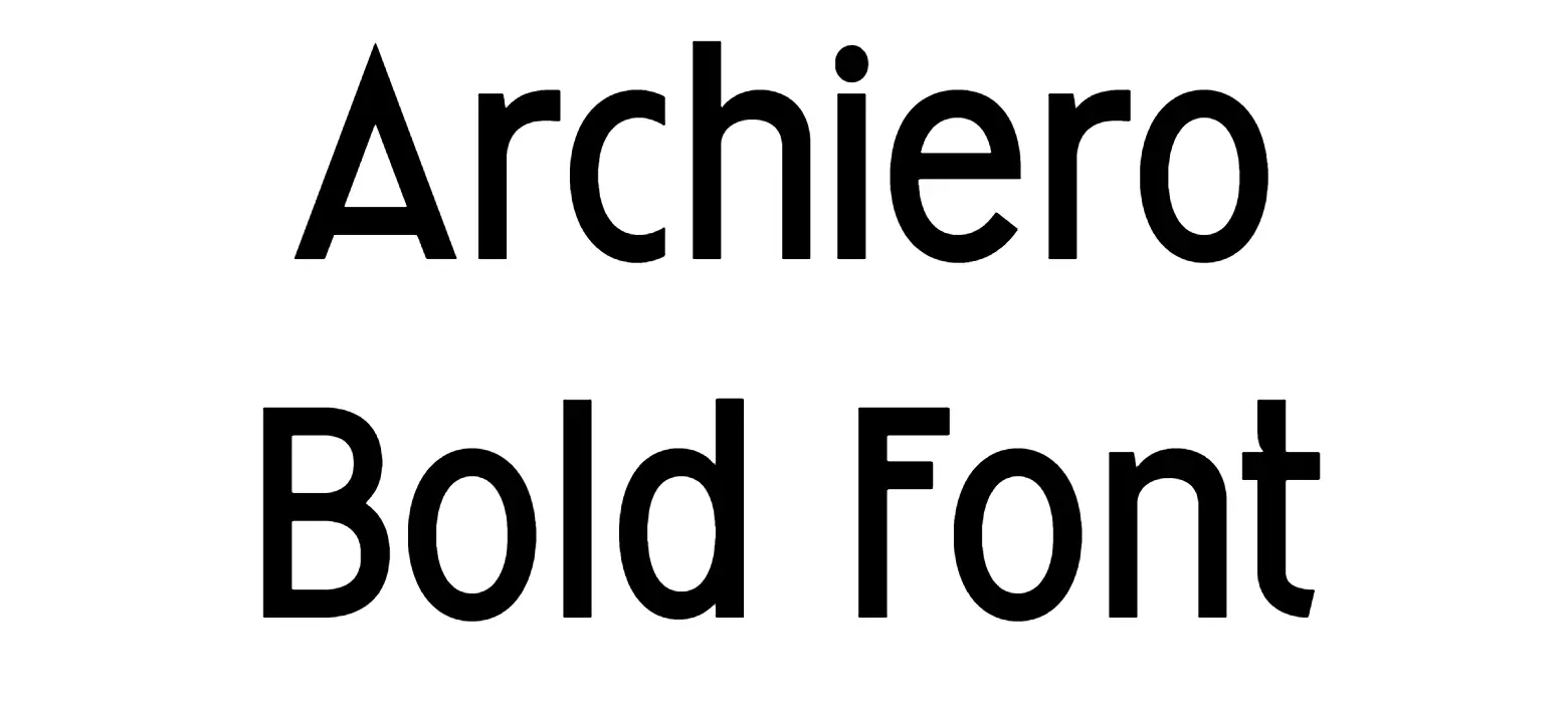 Archiero Bold Font