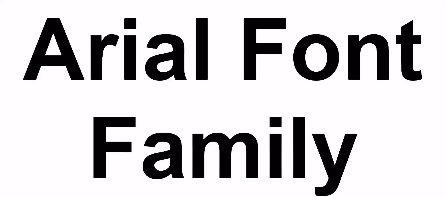 Arial Font Family