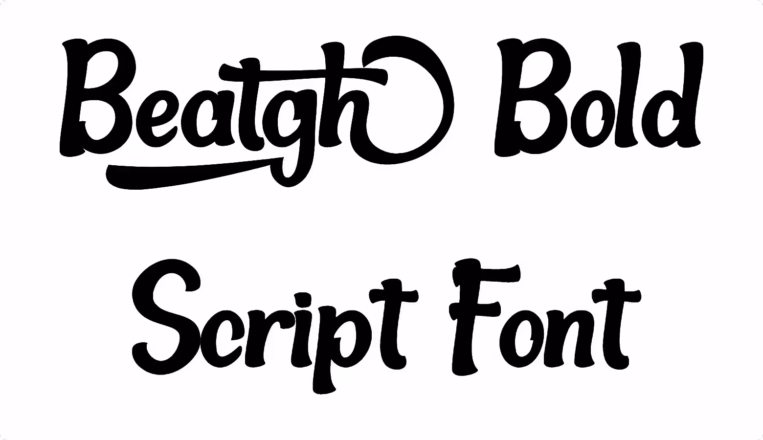 Beatgh Bold Script Font
