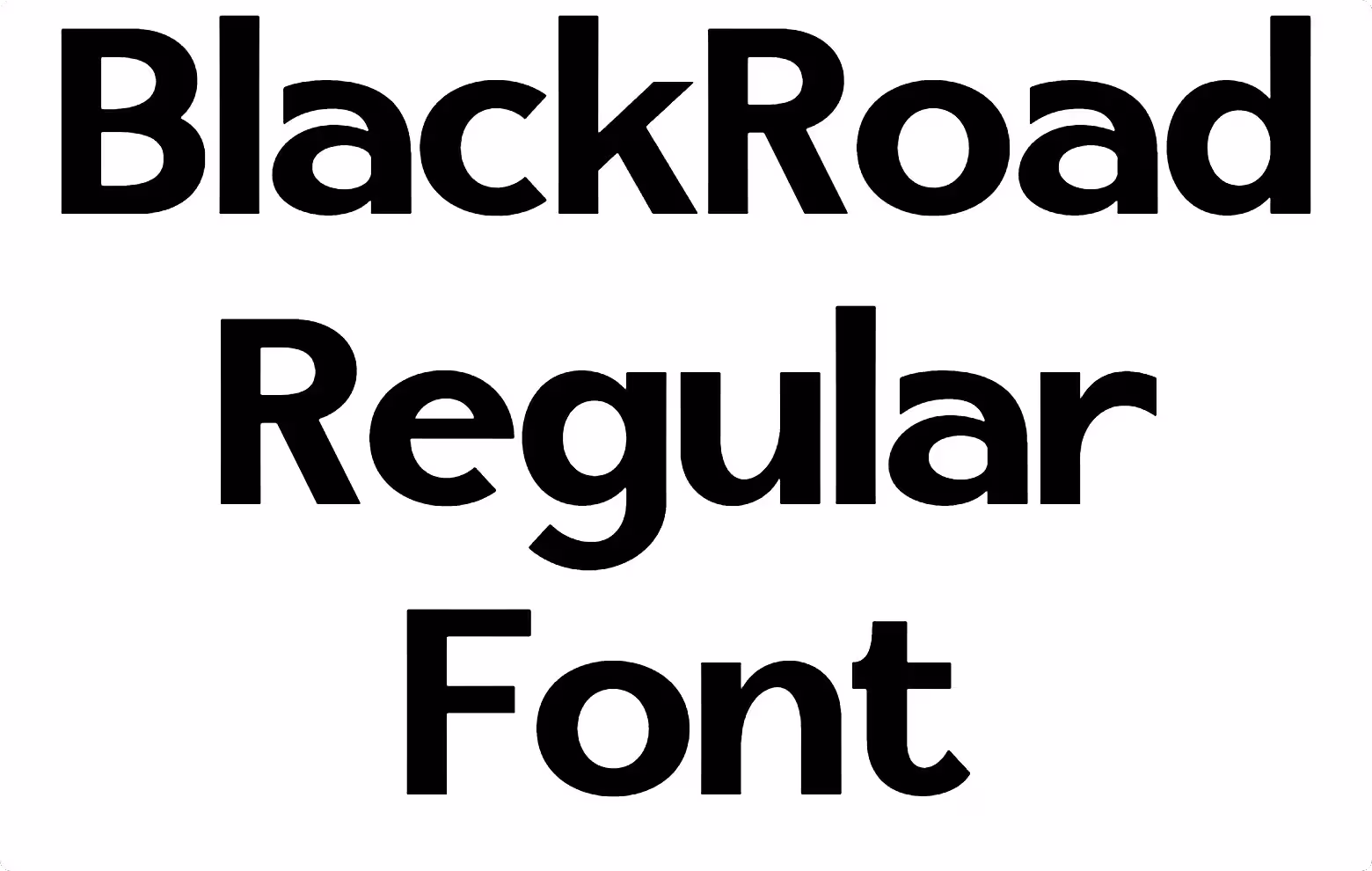 BlackRoad Regular Font