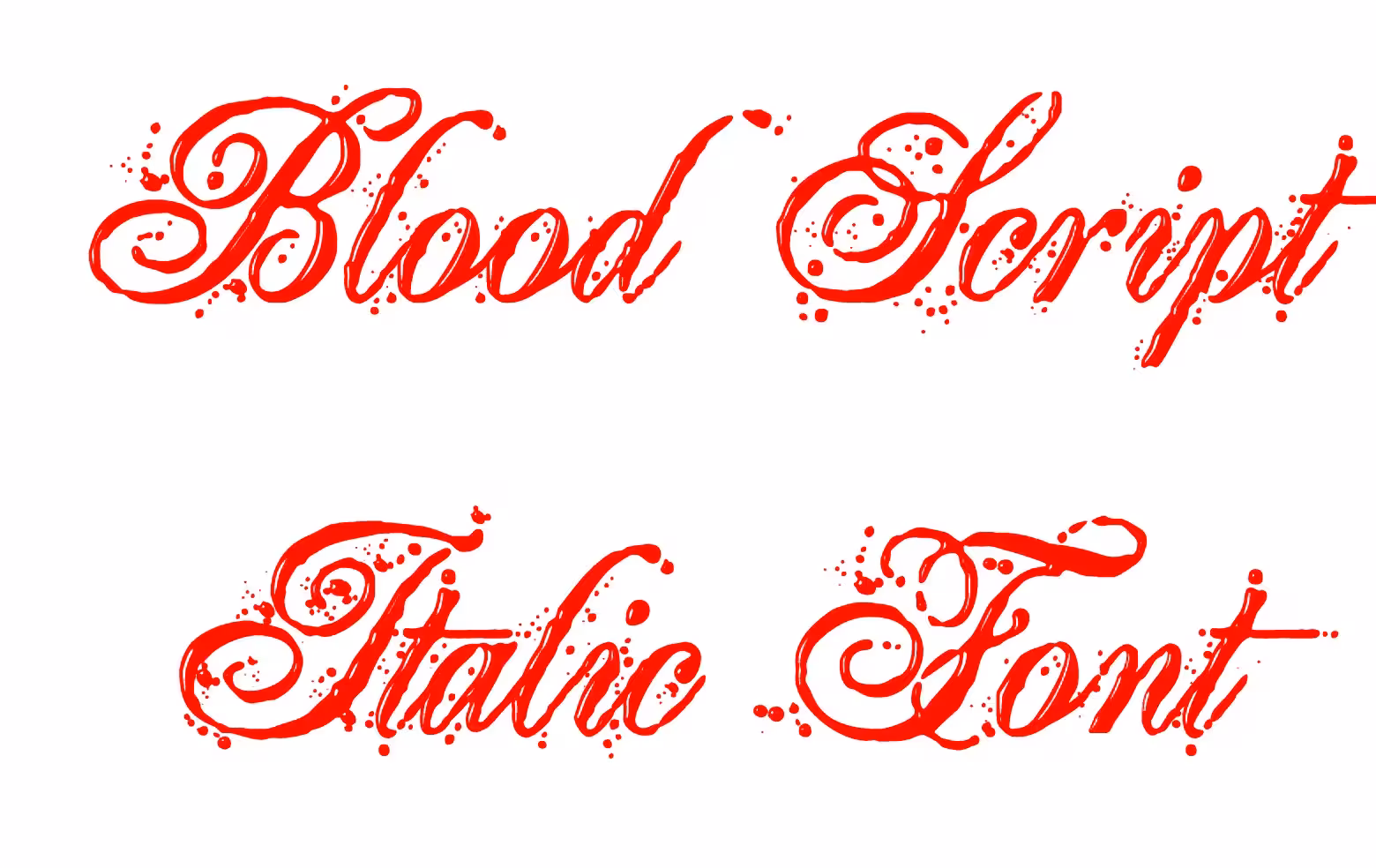 Blood Script Italic Font