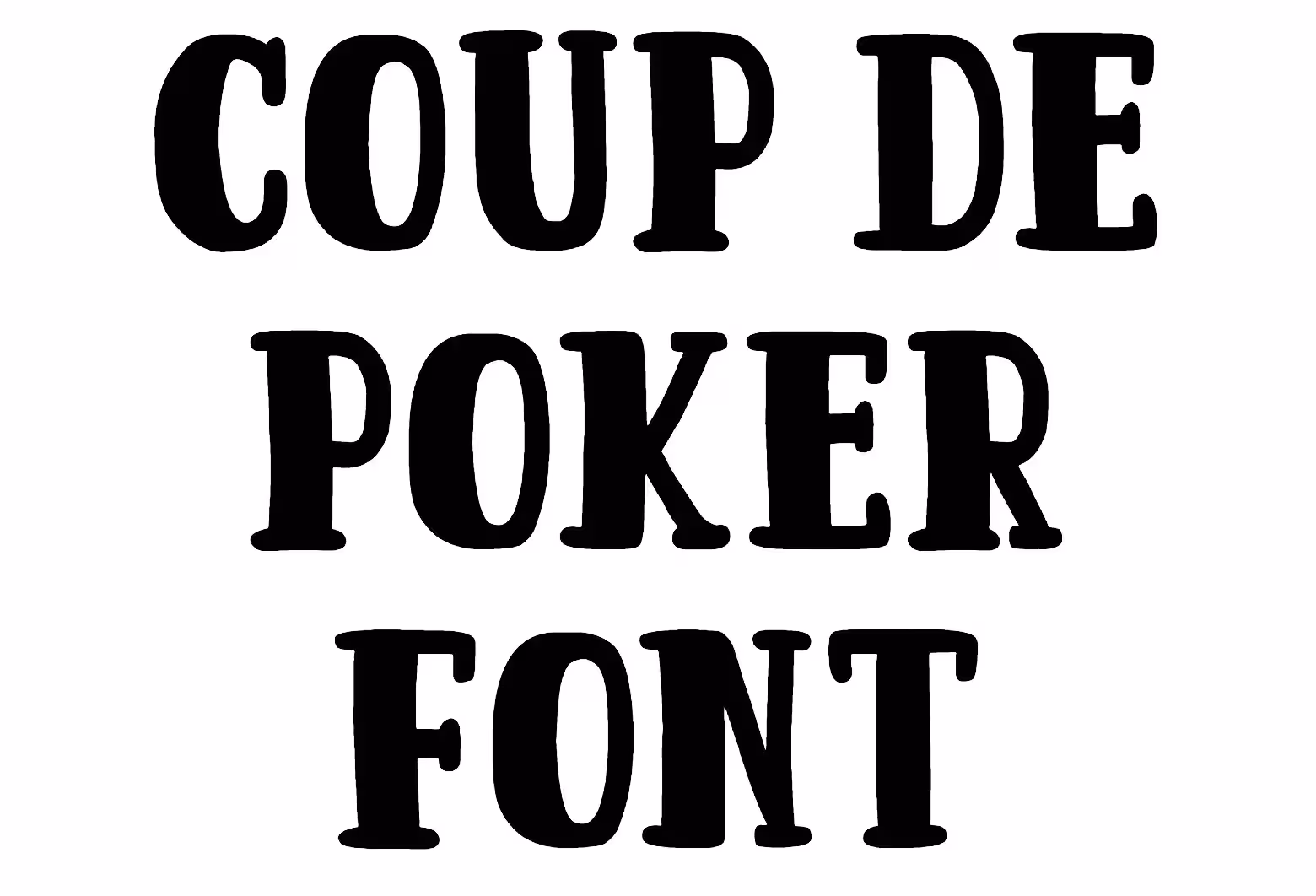 COUP DE POKER FONT