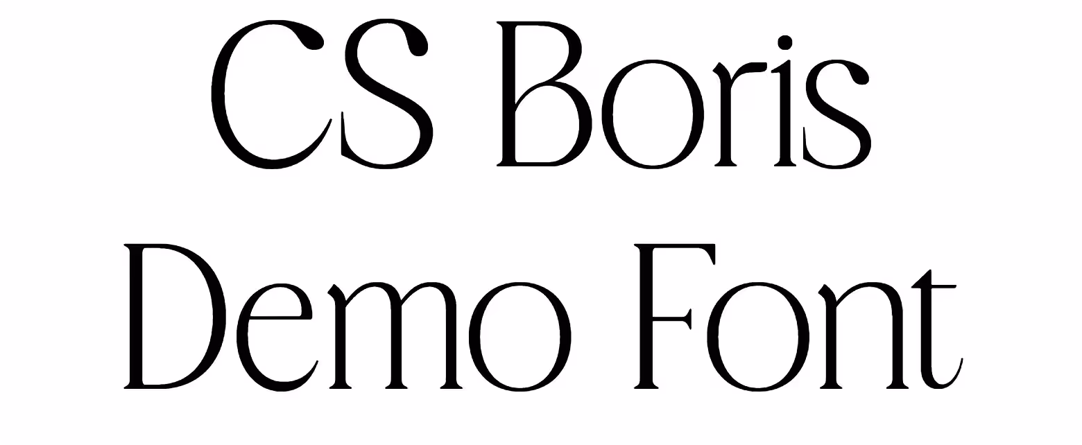 CS Boris Demo Font