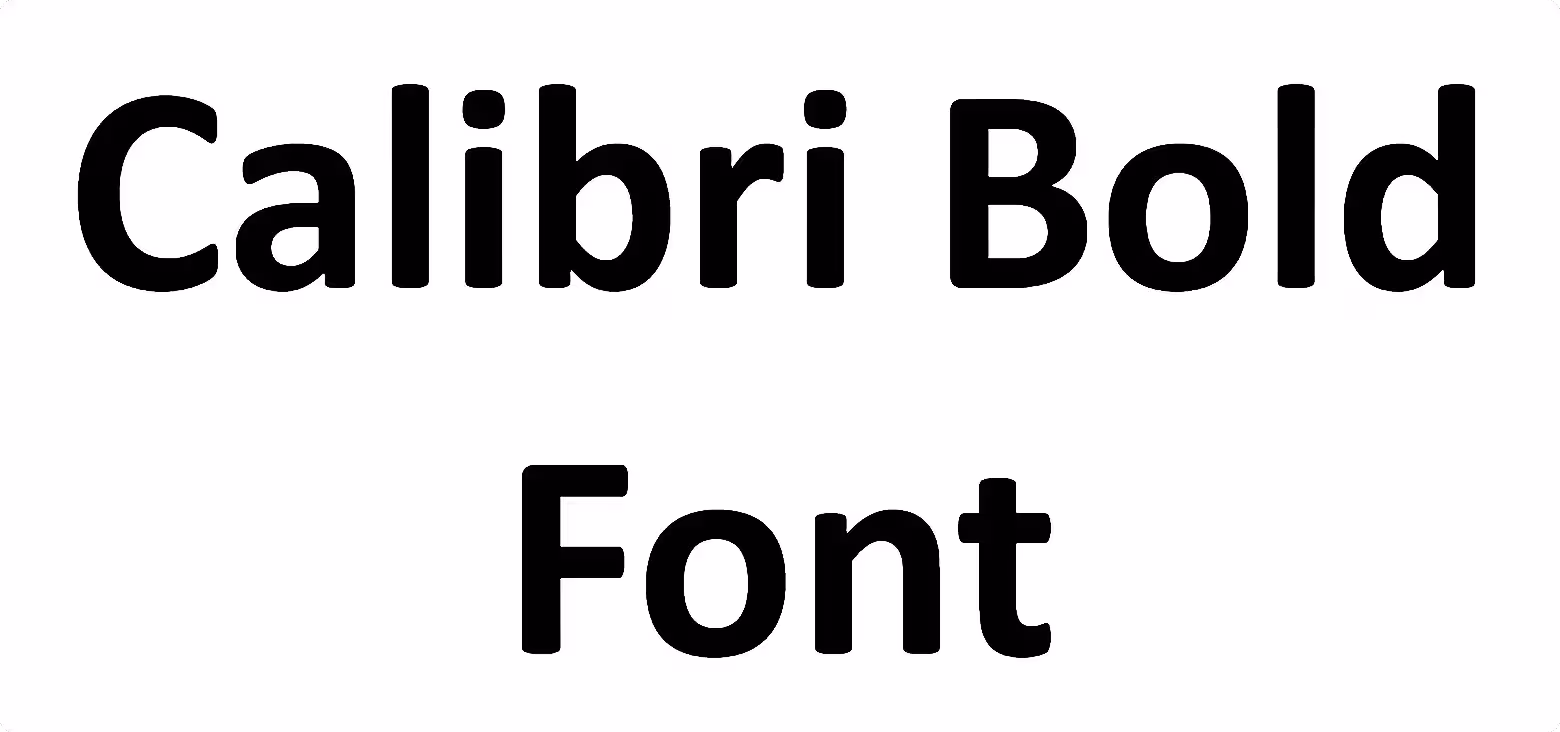 Calibri Bold Font