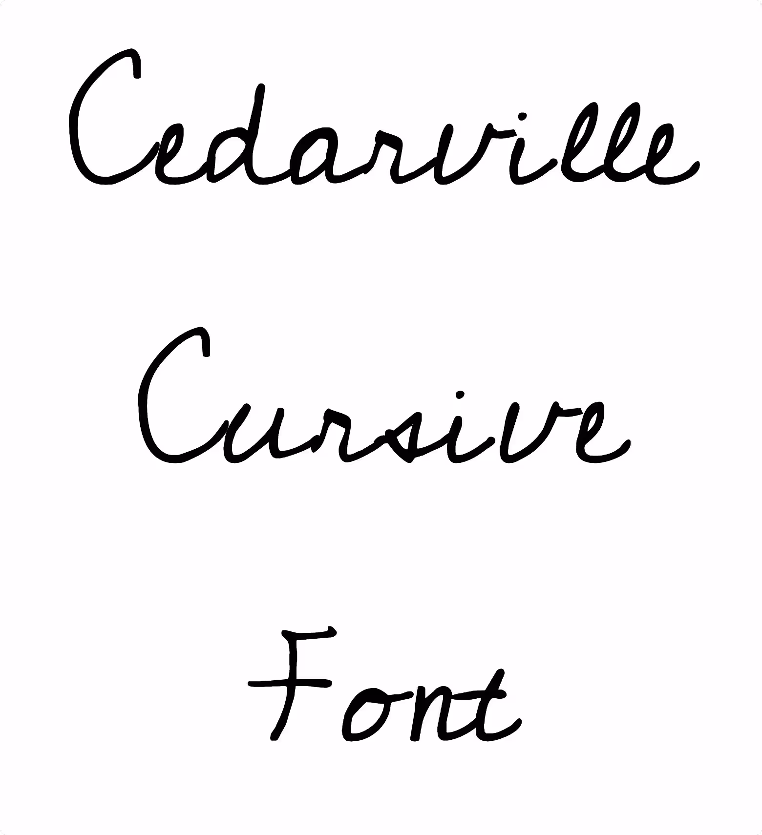 Cedarville Cursive Font